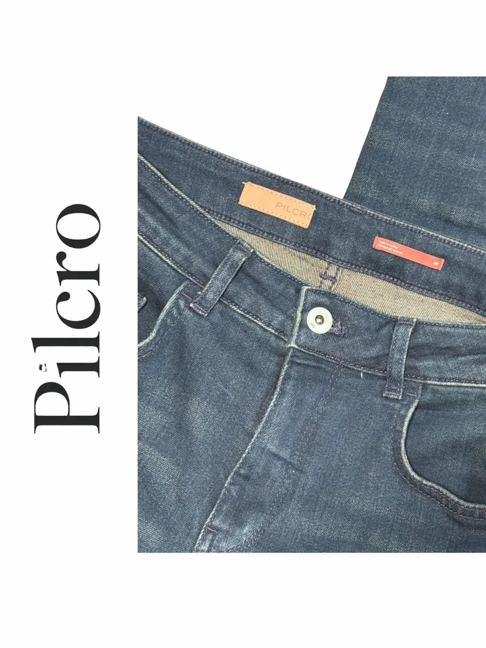 Pilcro Dark Blue The DemiLune Boot Jeans - Size 28